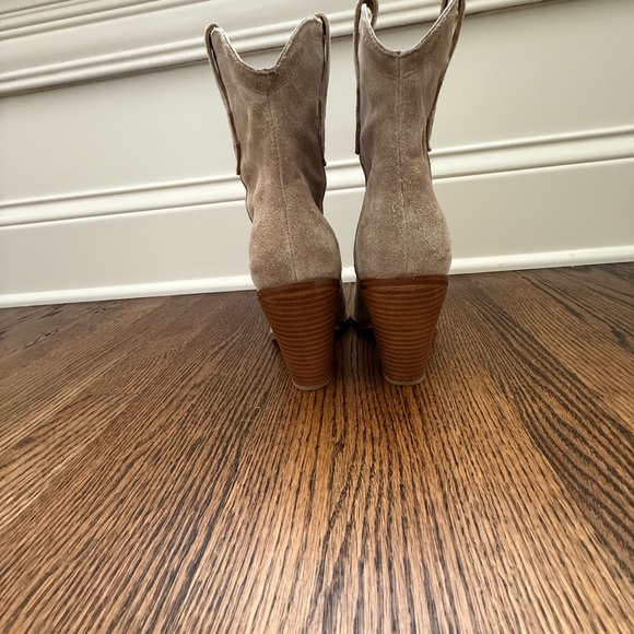 Sigerson Morrison Kalila suede western boots Size 37 beige - Picture 9 of 11
